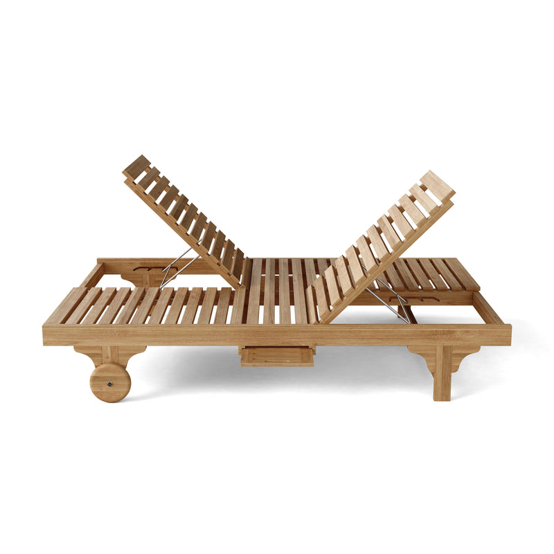 Bel-Air double sun lounger  with seats facing each other on a white background.