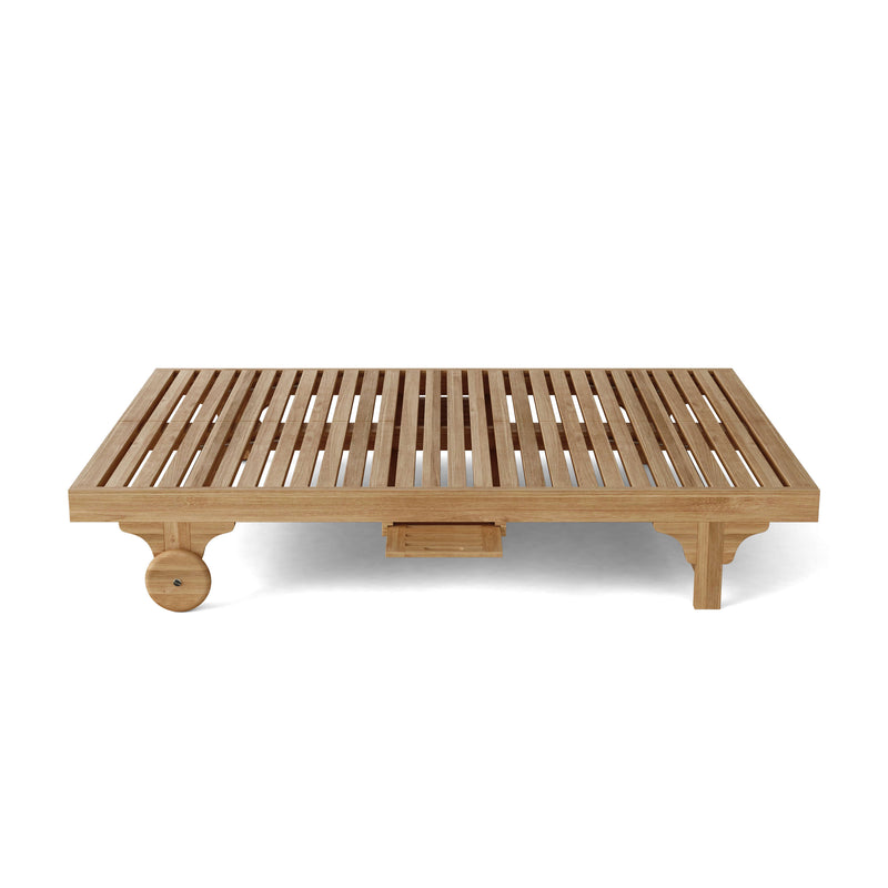 Wooden lounge chair on a white background