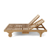 Wooden lounge chair on a white background