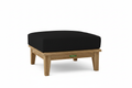 Teak Ottoman with Sunbrella Black Cushion 