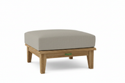 Teak Ottoman with Sunbrella Bliss Smoke Cushion 