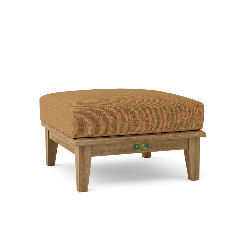 Teak Ottoman with Sunbrella Teak Cushion 