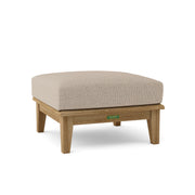 Teak Ottoman with Sunbrella Cast Ash Cushion