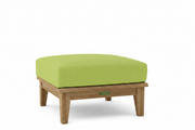 Teak Ottoman with Sunbrella Macaw Cushion 