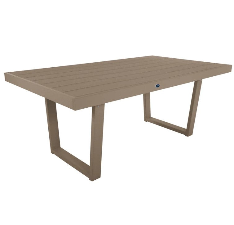 Beige outdoor table on a white background