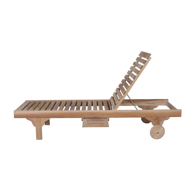 Wooden lounge chair on a white background