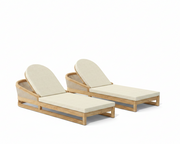 Catania 2 piece sun lounger set with linen canvas cushions on a white background.  