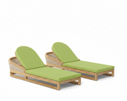 Catania 2 piece sun lounger set with macaw cushions on a white background.  