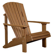 Brown Adirondack chair on a white background