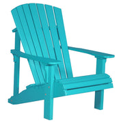 Turquoise Adirondack chair on a white background