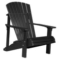 Black Adirondack chair on a white background