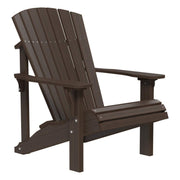 Brown Adirondack chair on a white background