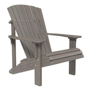 Gray Adirondack chair on a white background