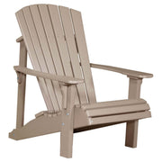 Beige Adirondack chair on a white background