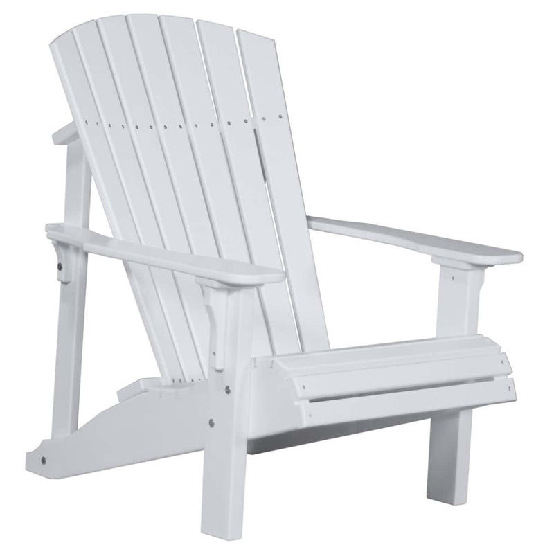 White Adirondack chair on a white background