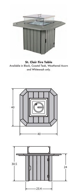 SEQUOIA - St. Clair Fire Table