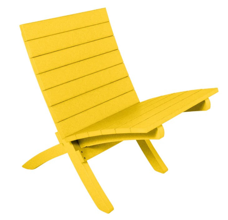 Yellow chair on a white background