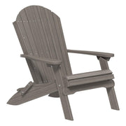 Gray Adirondack chair on a white background