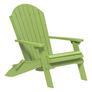 Green Adirondack chair on a white background