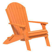 Orange Adirondack chair on a white background