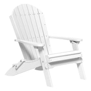 White Adirondack chair on a white background