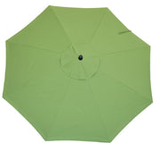 Green patio umbrella on a white background