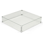 Tempered glass wind guard on a white background.