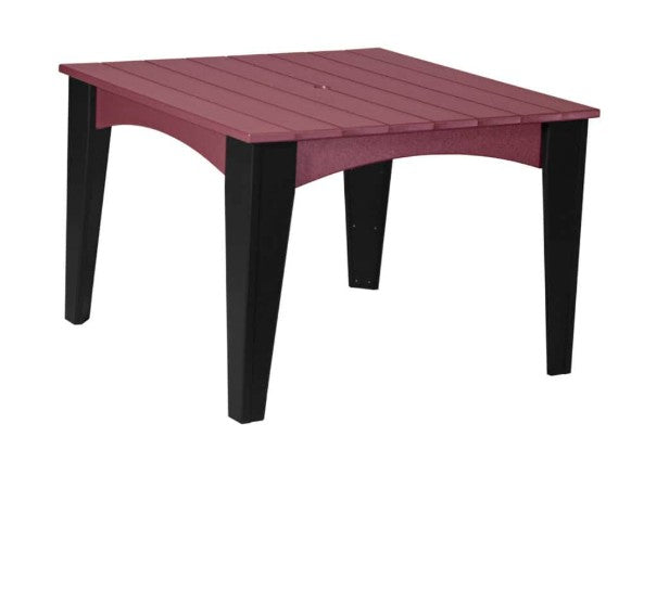 cherrywood and black outdoor square dining table 