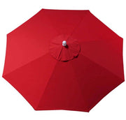 Red patio umbrella on a white background