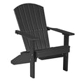 Black Adirondack chair on a white background