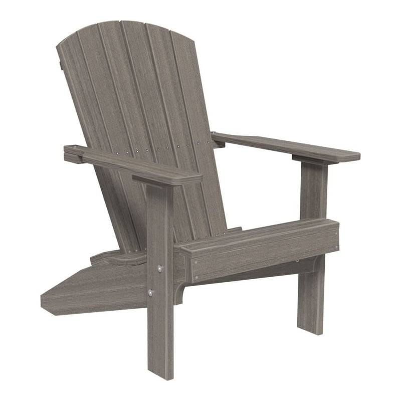 Gray Adirondack chair on a white background