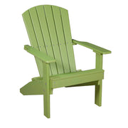 Green Adirondack chair on a white background