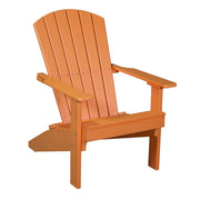 Orange Adirondack chair on a white background