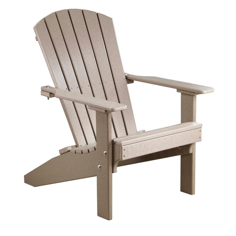 Beige Adirondack chair on a white background