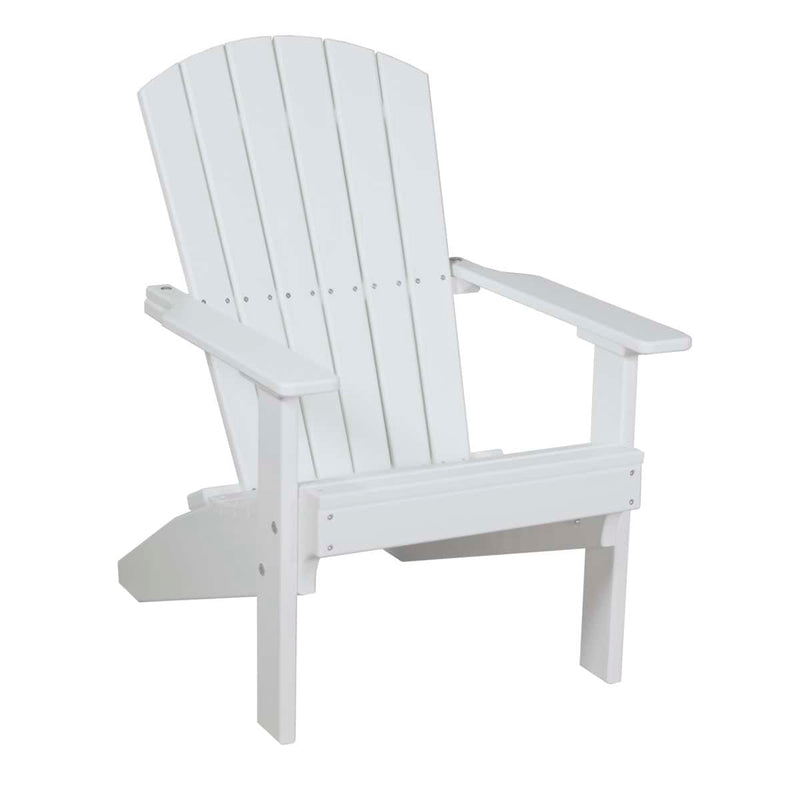 White Adirondack chair on a white background