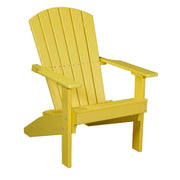 Yellow Adirondack chair on a white background