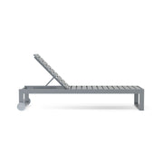 Lucca aluminum lounge chair - side view on a white background.  