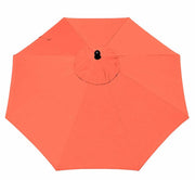 Orange patio umbrella on a white background