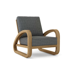 Anderson Teak Malaga Deep Seating Lounge Chair – Charcoal Sunbrella Cushion"