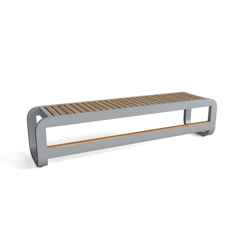 Anderson Teak Monza 3-seater bench on a white background.