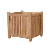 Wooden planter box on a white background