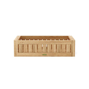 Anderson teak straight planter on a white background.  