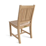 Anderson Teak Rialto dining chair - back view on white background. 