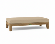 Riviera daybed with canvas antique beige cushion white background.  