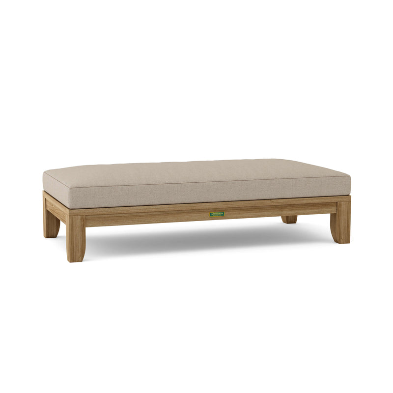 Riviera daybed with cast ash cushion white background.  
