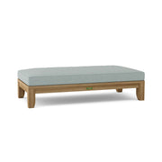 Riviera daybed with cast mist cushion white background.  