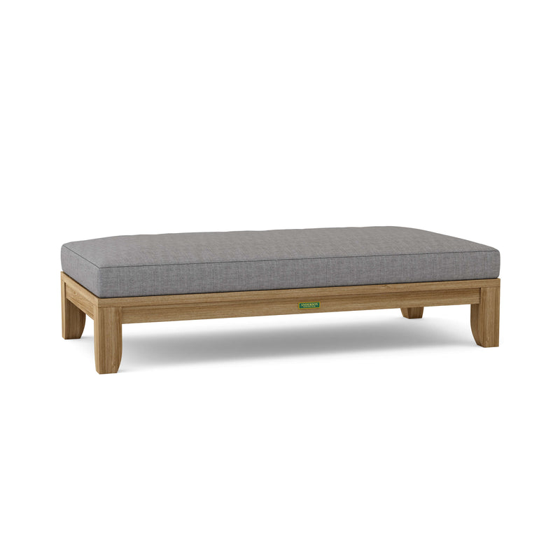 Riviera daybed with cast slate cushion white background.  