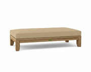 Riviera daybed with linen sesame cushion white background.  