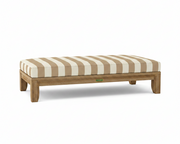 Riviera daybed with maxim heather beige cushion white background.  