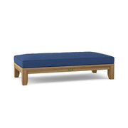 Riviera daybed with navy cushion on white background.  
